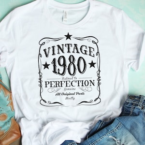 Aniversário svg, 1980 svg, SVG, PDF, vintage 1980 svg, camisa de aniversário svg, 1980 svg, camisa de aniversário, 1980 svg de aniversário, presente svg, presente de aniversário