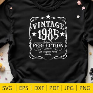 40th Birthday SVG – Retro 1985 Design for Cricut, Birthday Shirt SVG
