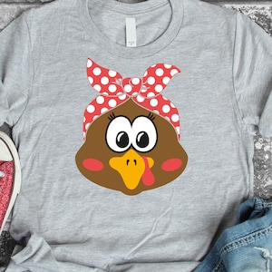 Mom svg, Thanksgiving svg, SVG, turkey svg, turkey face svg, bandana svg, cool turkey svg, bow svg, turkey clipart, svg files for cricut