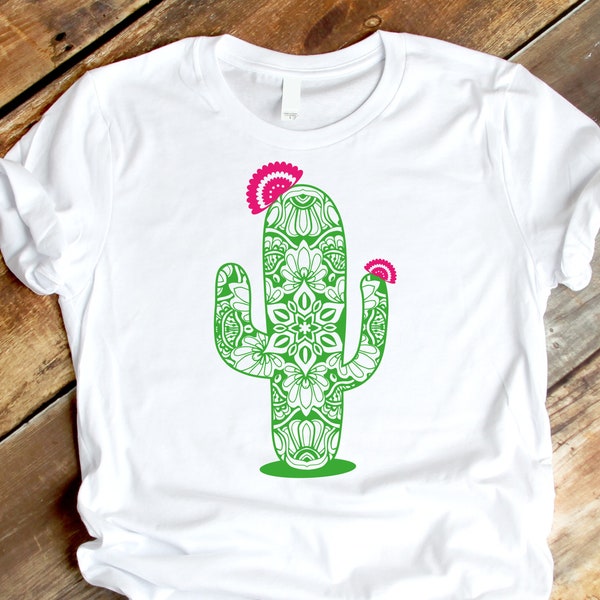 Cactus svg, SVG, PDF, DXF, mandala svg, cactus clipart, summer svg, svg files for cricut, zentangle svg, cactus clip art, png, succulent svg