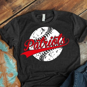 Patriots svg, SVG, DXF, baseball svg, Patriots baseball, baseball mom svg, digital download, baseball shirt, baseball team, distressed svg