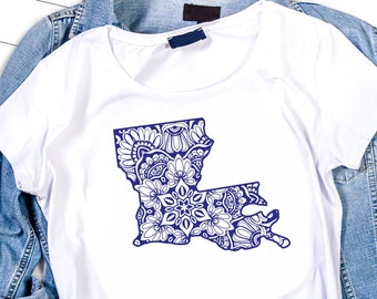 Louisiana Mandala SVG, State Clipart (Digital Download)