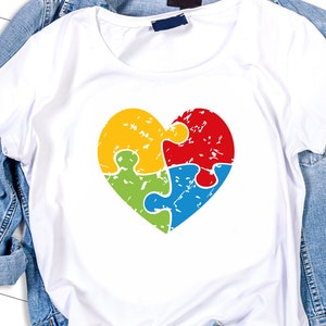 Autism svg, SVG, DXF, PDF, autism awareness svg, puzzle heart svg, puzzle piece svg, autism puzzle svg, puzzle svg, distressed svg, clipart