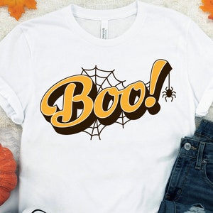 Boo svg, SVG, halloween svg, funny halloween svg, kids halloween svg, svg files for cricut, spider svg, spider web svg, halloween shirt svg