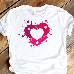 Herzen svg, SVG, DXF, digitaler download, Paint Splash svg, Liebe svg, valentines svg, rosa Herz svg, svg-Dateien für Cricut, Valentinstag svg