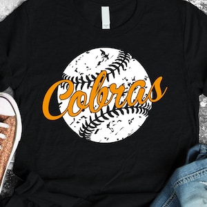 Cobra's SVG, SVG, DXF, honkbal SVG, Cobra's honkbal, honkbal moeder SVG, digitale download, honkbal shirt, honkbalteam, noodlijdende SVG