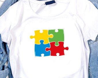 Autism svg, SVG, DXF, clipart, autismmedvetenhet svg, digital nedladdning, pusselbitssvg, autismpussel svg, pusselsvg, svg-filer för kretslopp