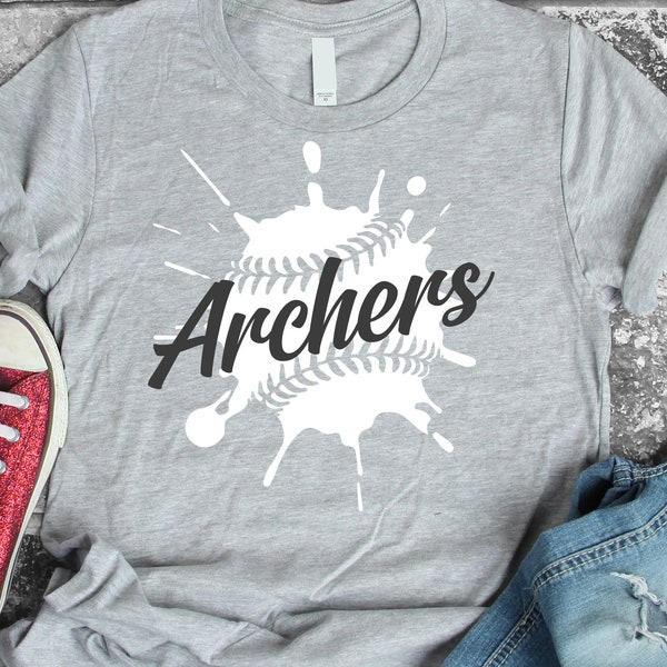Archers svg, baseball svg, SVG, paint splatter decal, baseball mom svg, baseball shirt, softball svg, svg files for cricut, cheer mom svg