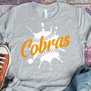 Cobras svg, honkbal svg, SVG, verf spetter sticker, honkbal moeder svg, honkbal shirt, softbal svg, svg bestanden voor cricut, cheer moeder svg