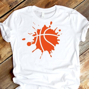 Baloncesto svg, SVG, DXF, descarga digital, splatter baloncesto svg, camisa de baloncesto, pintura splash svg, svg archivo cricut, baloncesto mamá svg