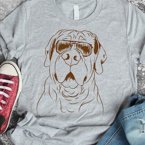 Mastiff svg, DXF, SVG, digital download, dog svg, sunglasses svg, dog mom svg, dog lover svg, files for cricut, dog face svg, Mastiff mom