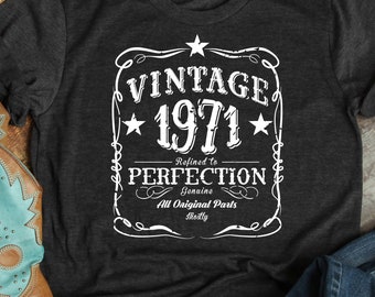 Vintage 1971 50th Birthday SVG Distressed Design (Digital Download)