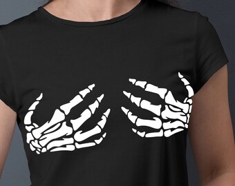 Skeleton boob hands svg, Skeleton hands svg, SVG, DXF, PDF, Skeleton svg, Halloween svg, bones svg, Halloween cut file, svg files for cricut