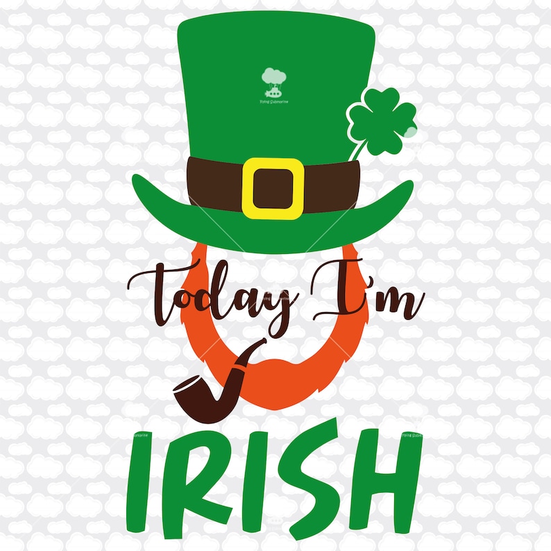 St Patricks day svg SVG DXF Today Im Irish leprechaun hat | Etsy