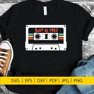 40e verjaardag SVG, 1982 SVG, SVG, PDF, cassette tape SVG, 40 verjaardag SVG, 40e verjaardag shirt, retro SVG, 1982 verjaardag SVG, vintage SVG