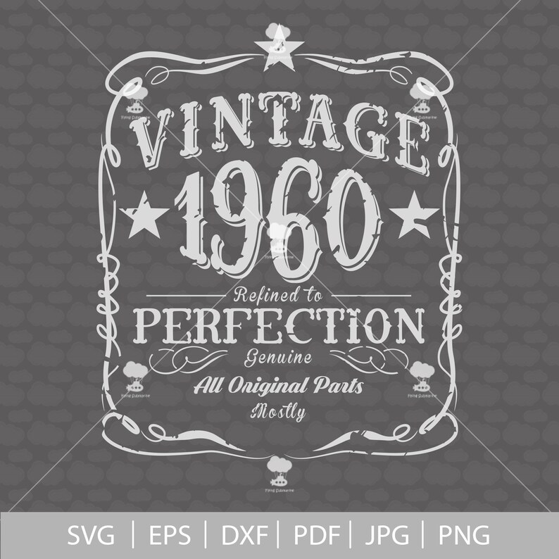 Download 60th birthday svg SVG DXF vintage 1960 svg 60 years old | Etsy