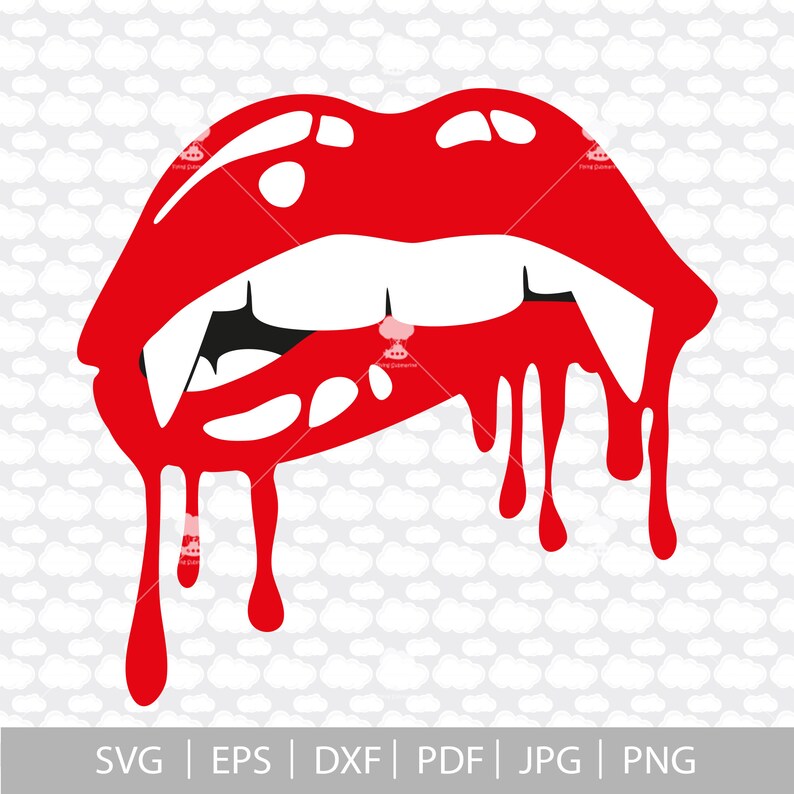 Download Vampire svg halloween svg dripping lips svg vampire lips ...