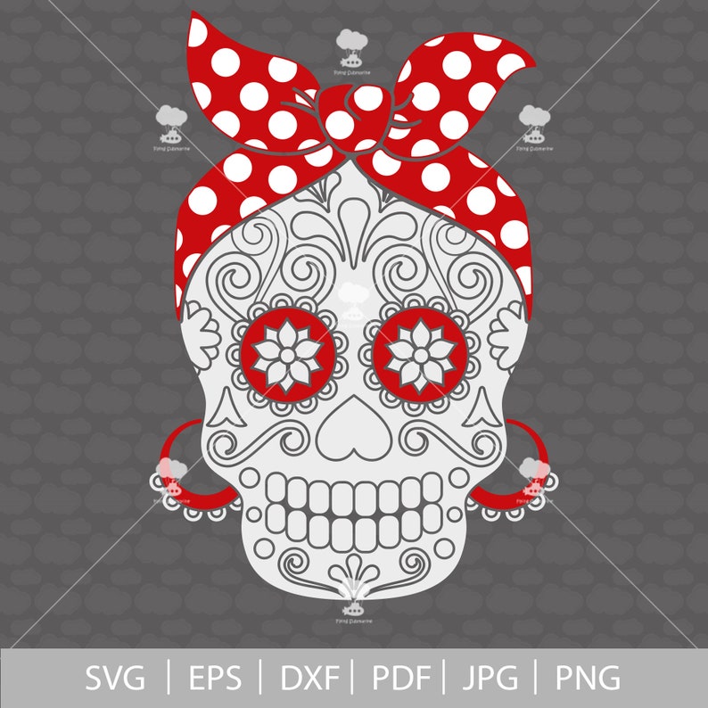 Download Sugar skull svg SVG bandana svg mandala svg skull svg | Etsy