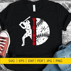 Vikings svg, SVG, DXF, baseball svg, Vikings baseball, baseball mom svg, baseball clipart, distressed svg, cheer mom svg, baseball shirt svg
