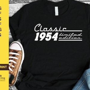 70e verjaardag SVG, 1954 SVG, SVG, DXF, PDF, klassieke 1954 SVG, 70 verjaardag SVG, verjaardag shirt, 70 verjaardagscadeau, vintage verjaardag SVG