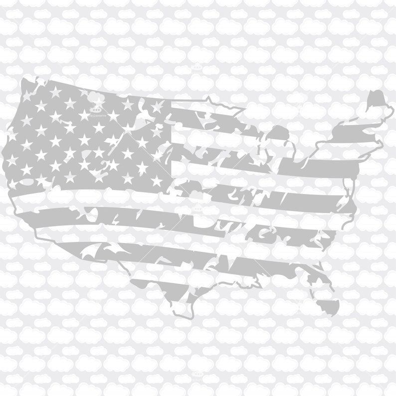USA svg SVG DXF digital download American flag svg | Etsy