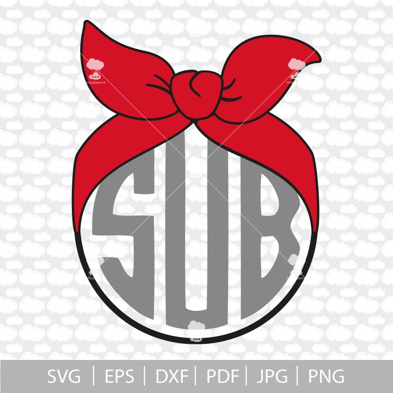 Download Circle monogram svg SVG DXF bow svg bandana svg monogram ...
