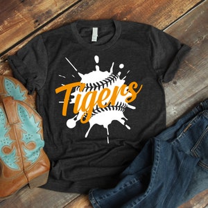 Tigers svg, baseball svg, SVG, paint splatter decal, baseball mom svg, baseball shirt, softball svg, svg files for cricut, cheer mom svg
