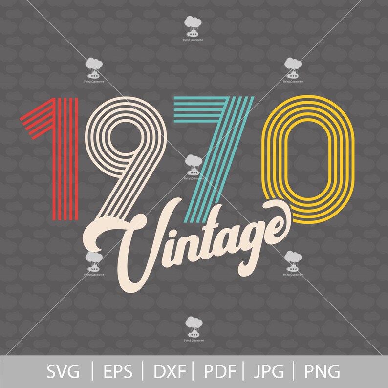 Download 50th birthday svg 1970 svg SVG DXF PDF vintage 1970 svg | Etsy