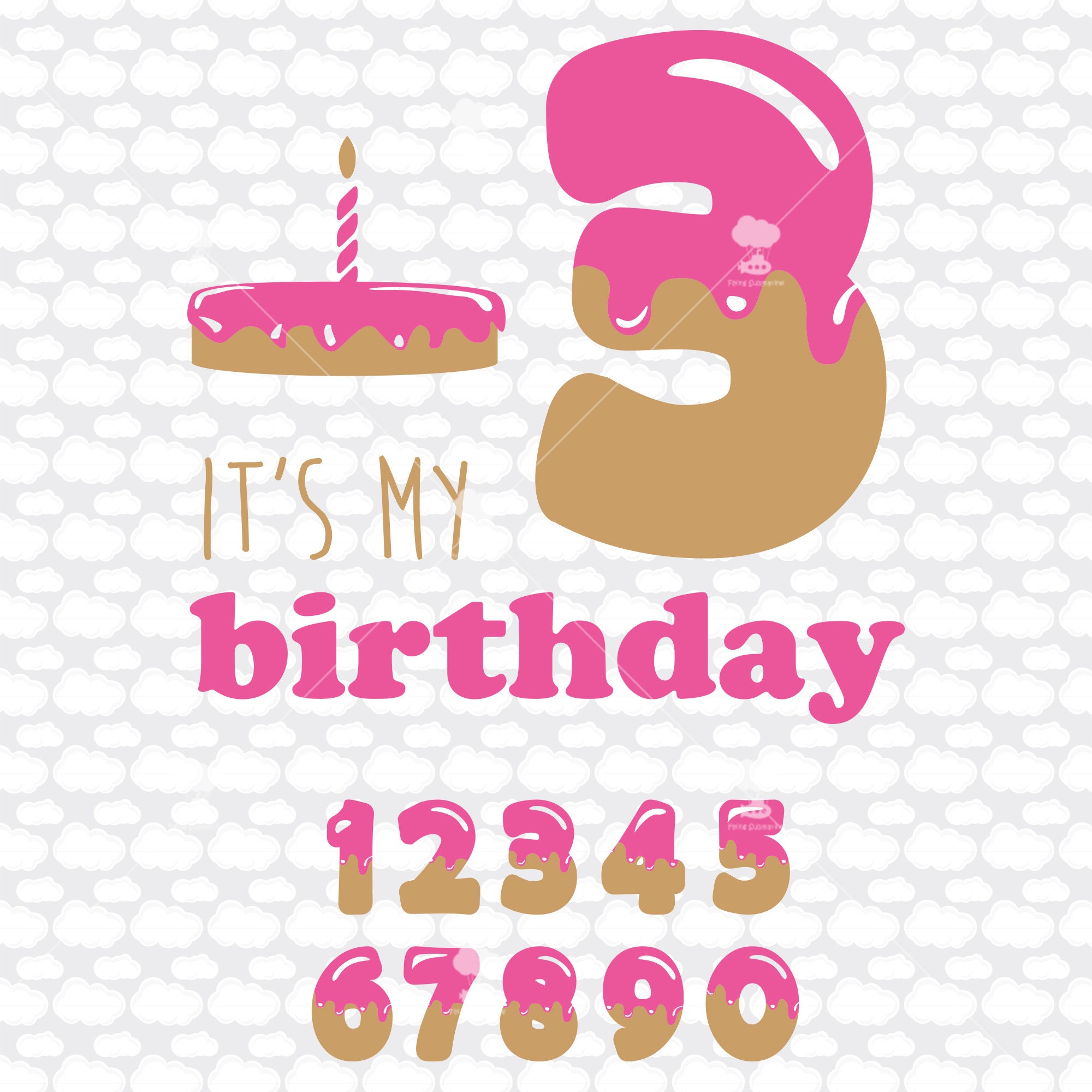 Its My Birthday SVG EPS DXF Birthday Svg Baby Girl Svg | Etsy