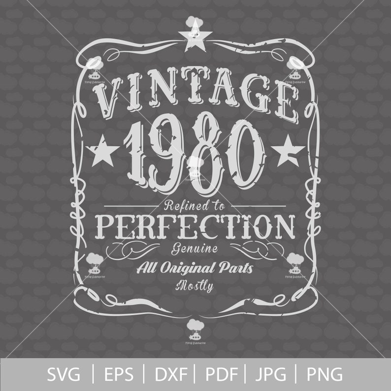Download 40th birthday svg 1980 svg SVG PDF vintage 1980 svg 40 | Etsy