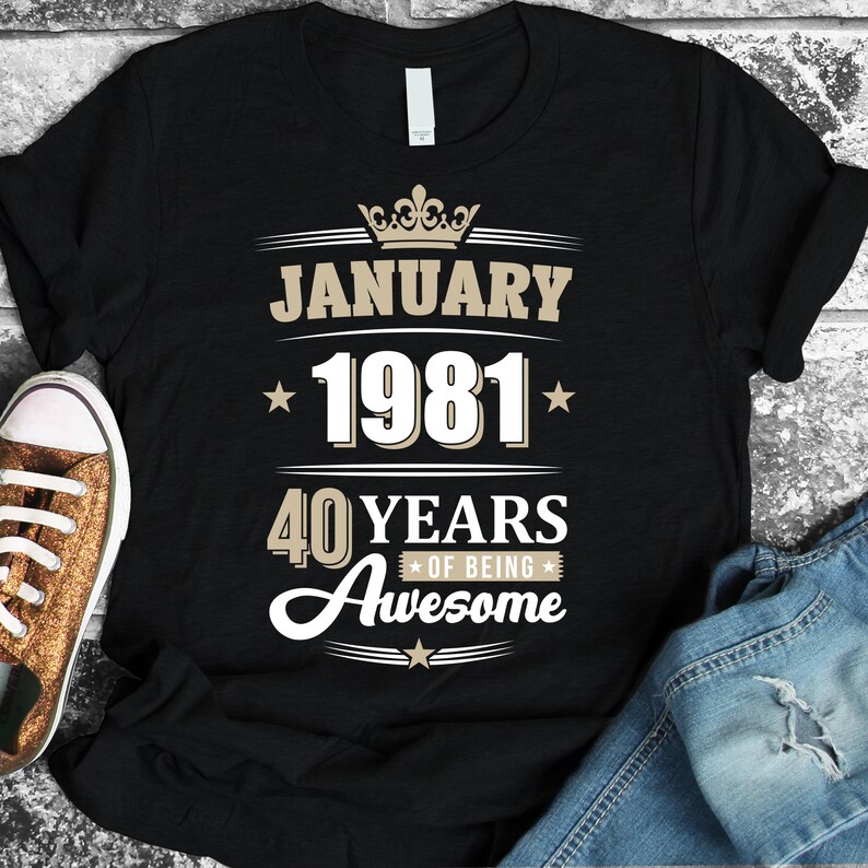 Download January 1981 40 years of being awesome 40th birthday svg ...