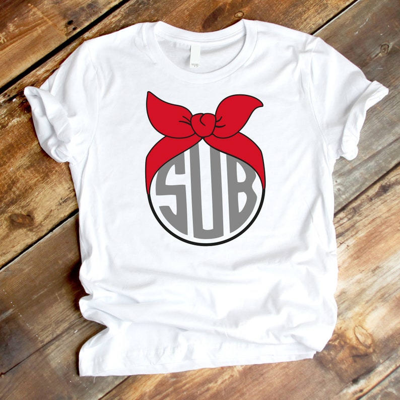 Download Circle monogram svg SVG DXF bow svg bandana svg monogram | Etsy