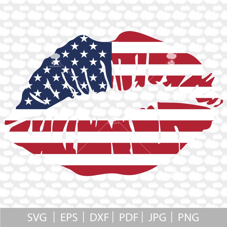 Download Flag lips svg SVG PDF digital download svg files for | Etsy