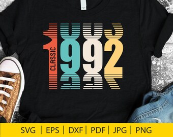 Vintage 1992 Svg, Birthday Svg, Aged to Perfection, Limited Edition ...