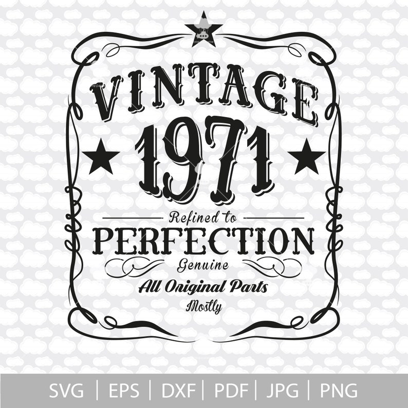 Download 50th birthday svg 1971 svg SVG DXF vintage 1971 svg 50 | Etsy