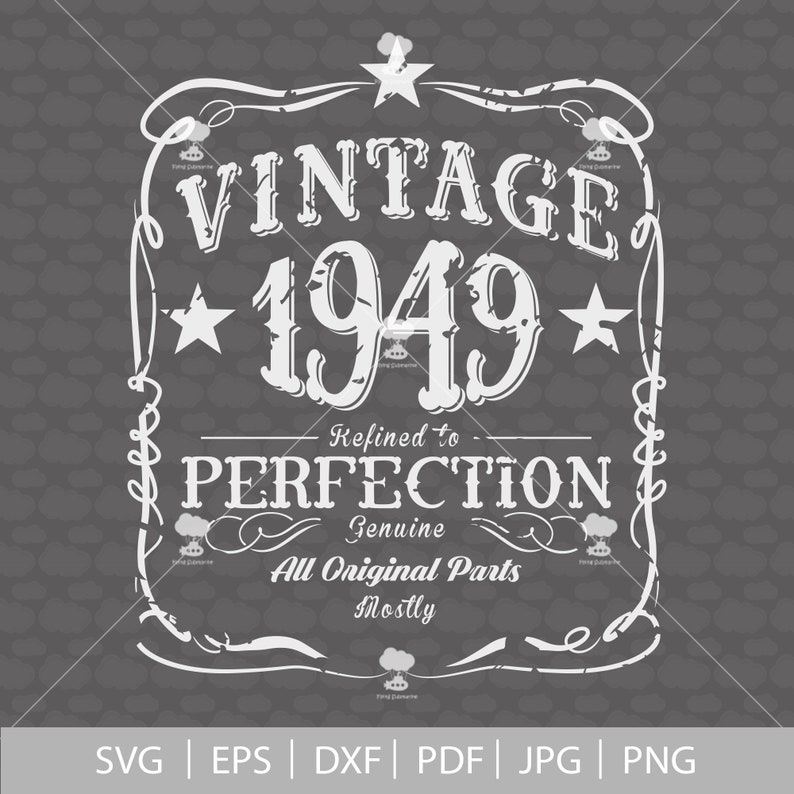 Download 71th birthday svg SVG DXF PDF vintage 1949 svg 71 years | Etsy