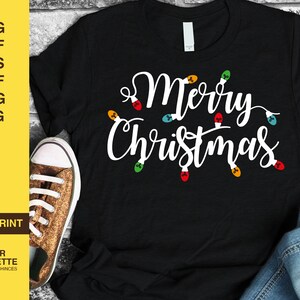 Merry Christmas SVG, EPS, DXF, christmas svg, Christmas lights svg, christmas shirt svg, christmas clipart, holiday svg, christmas svg files
