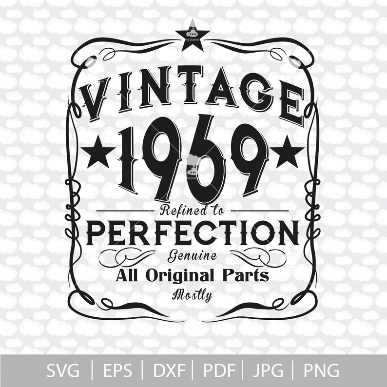 Download 50th birthday svg 1969 svg SVG PDF vintage 1969 svg 50 | Etsy