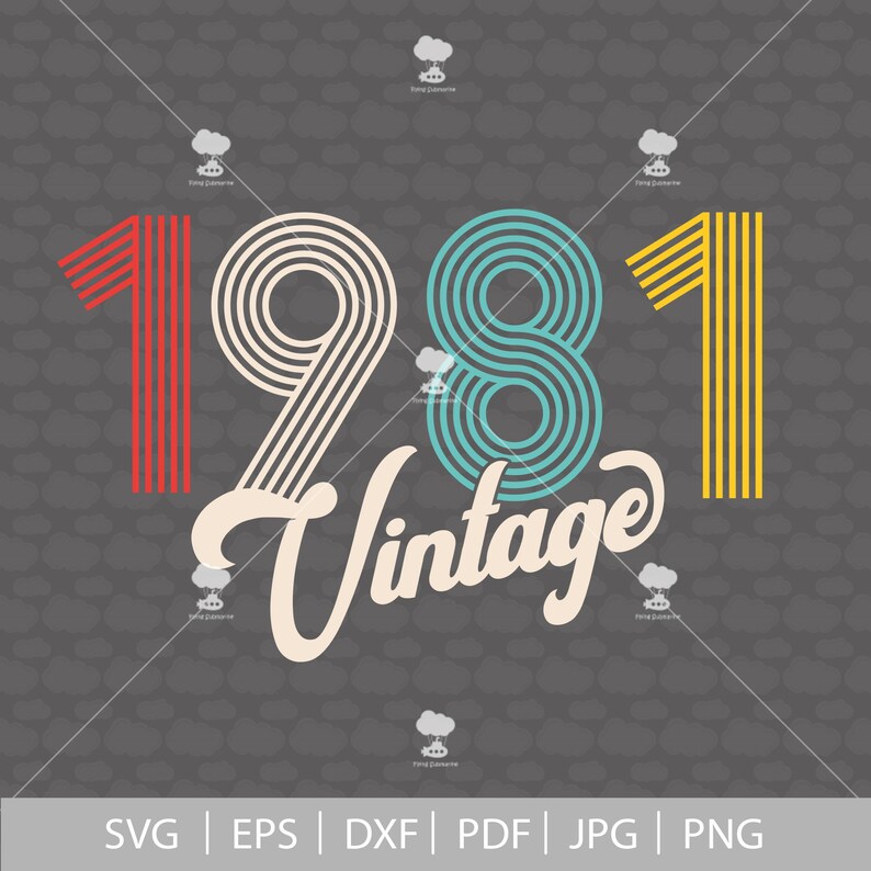 Download 40th birthday svg 1981 svg SVG PDF vintage 1981 svg 40 | Etsy