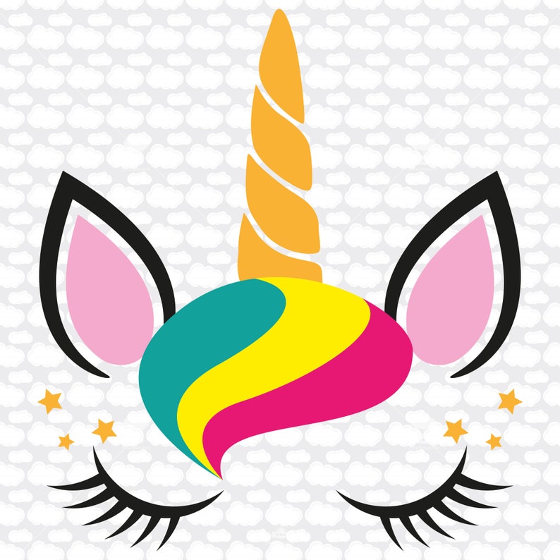 Baby Unicorn Faces Svg