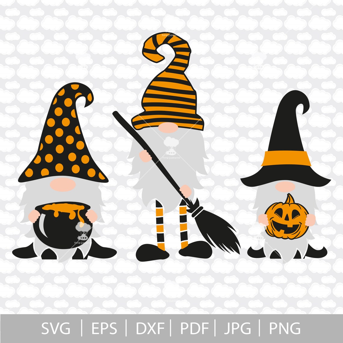 Halloween gnomes gnomes svg SVG DXF PDF halloween svg | Etsy
