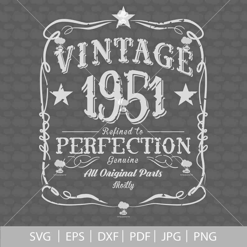 Download 70th birthday svg 1951 svg SVG DXF vintage 1951 svg 70 | Etsy