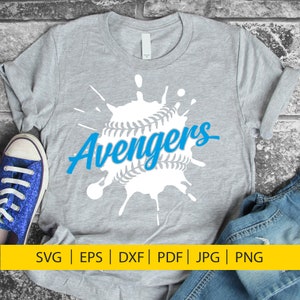Avengers svg, baseball svg, SVG, paint splatter decal, baseball mom svg, baseball shirt, softball svg, svg files for cricut, cheer mom svg