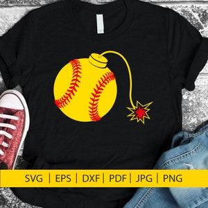 Softball svg, SVG, DXF, PDF, Softball mom svg, bombers svg, cheer mom svg, cheer svg, softballball shirt svg, bomb svg, softball clipart