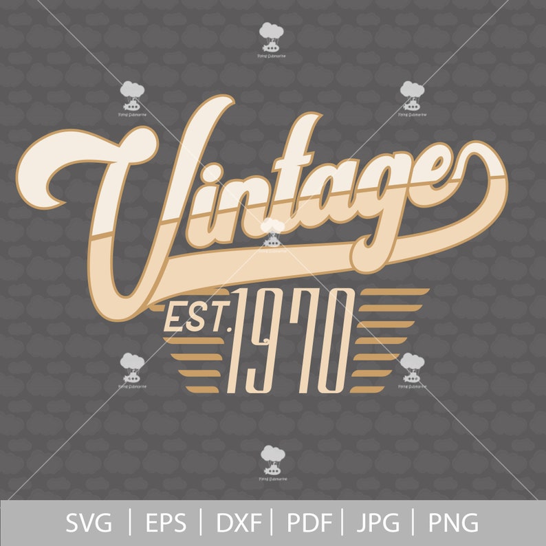 Download 50th birthday svg 1970 svg SVG DXF PDF vintage 1970 svg | Etsy