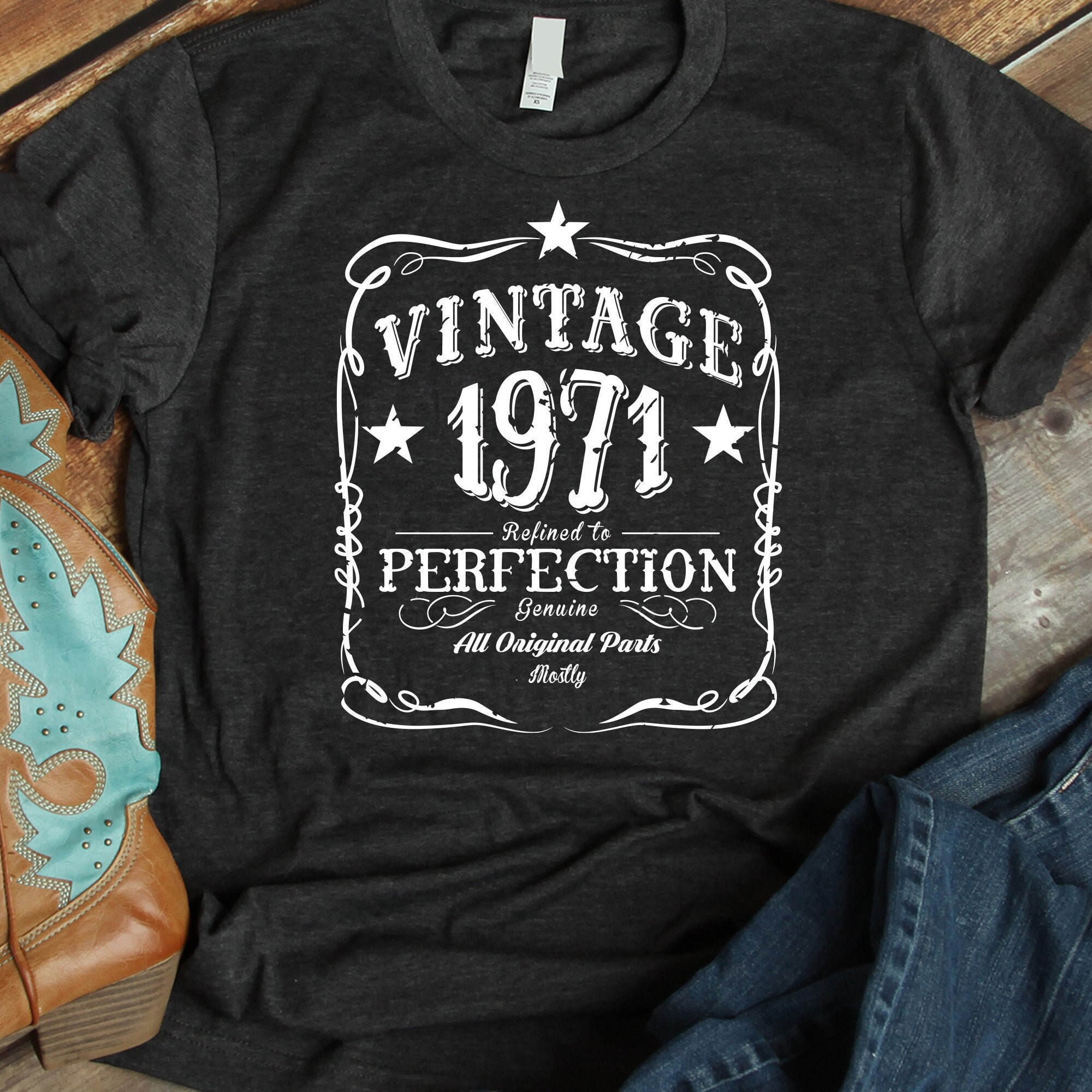 Vintage 1971 50th Birthday SVG Distressed Design (digital Download