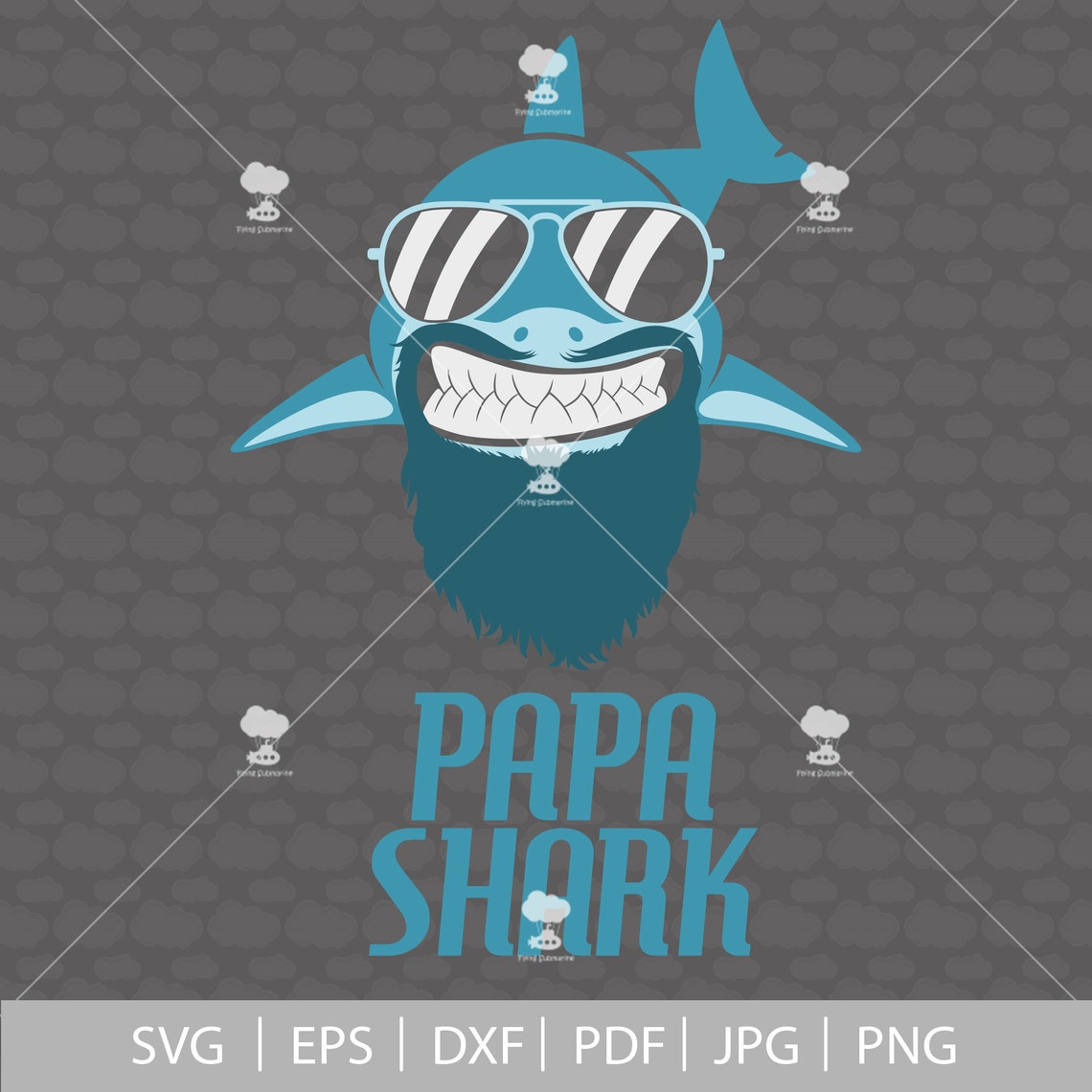 Download Papa shark svg grandpa shark svg DXF SVG PDF digital | Etsy