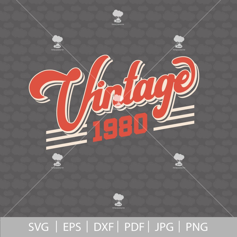 Download 40th birthday svg 1980 svg SVG PDF vintage 1980 svg 40 | Etsy