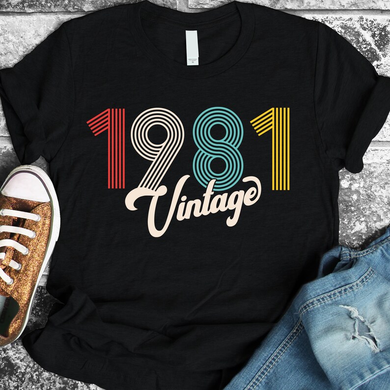 Download 40th birthday svg 1981 svg SVG PDF vintage 1981 svg 40 | Etsy