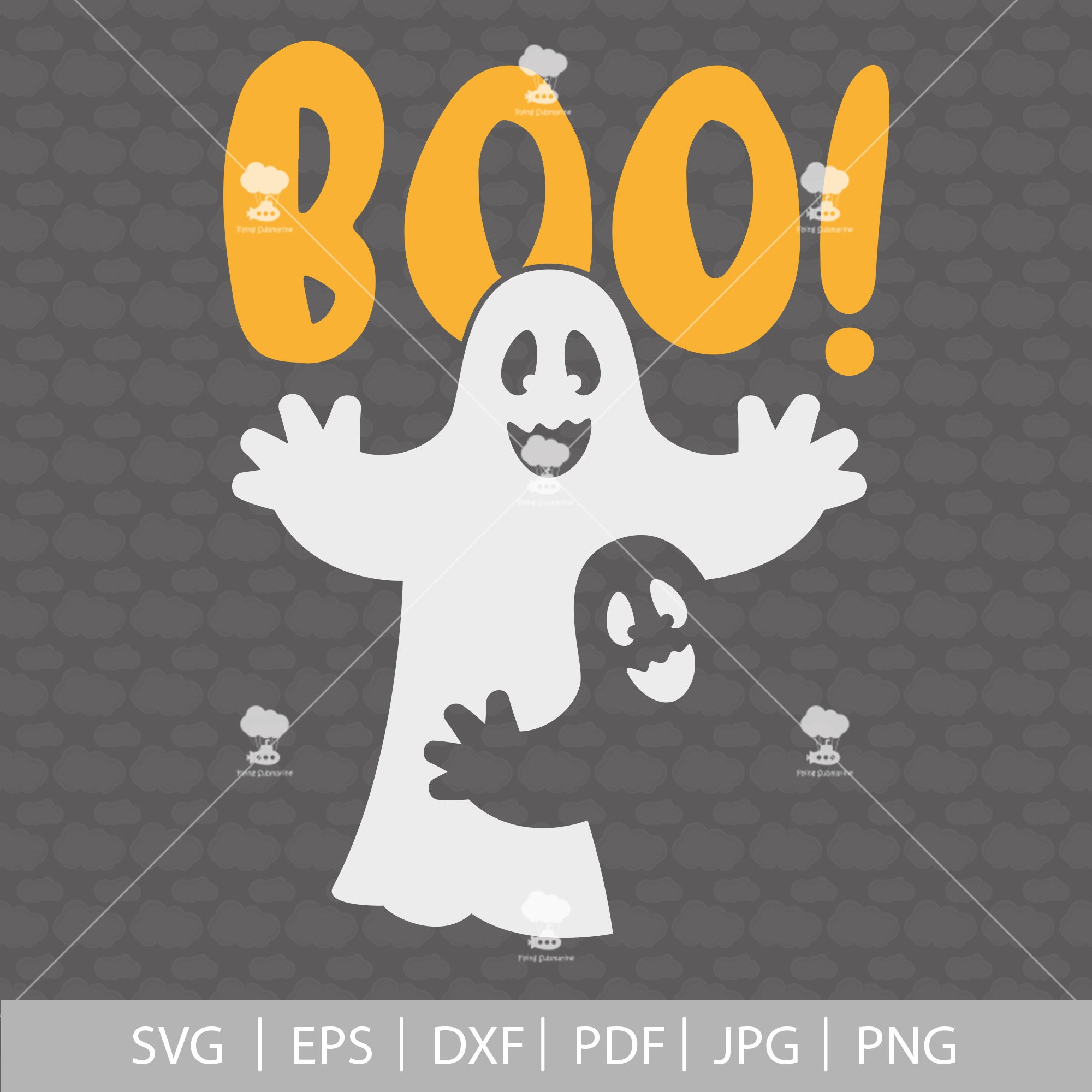 Boo Ghost SVG, Halloween Clipart, Cricut Cut Files (digital Download ...